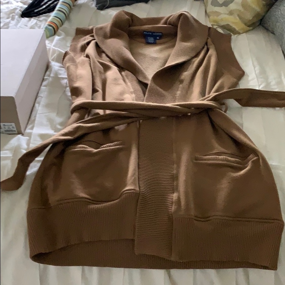Sleeveless sweatshirt cardigan - Picture 2 of 2